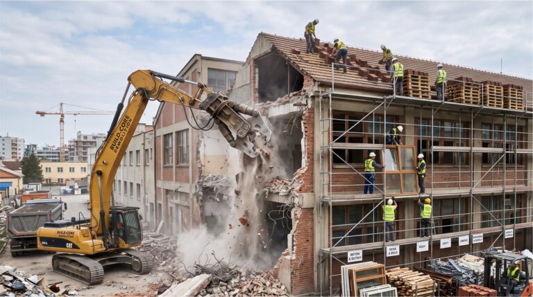 Rozdiel medzi hrubou demoláciou a šetrnou dekonštrukciou starých budov